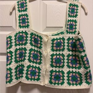 Vestique Multicolor Crochet Tank Top